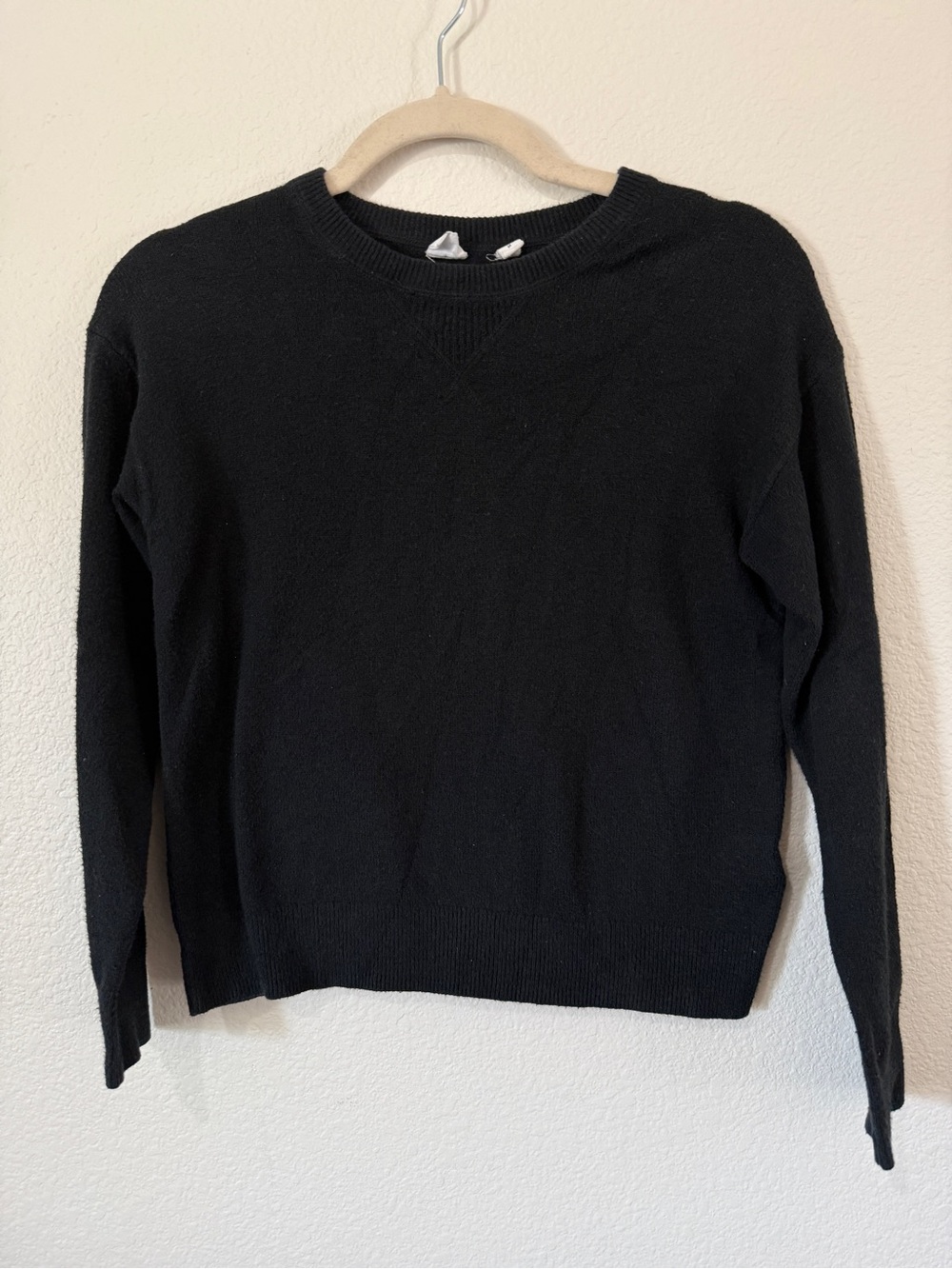 Classic Black Kids Crewneck Sweater